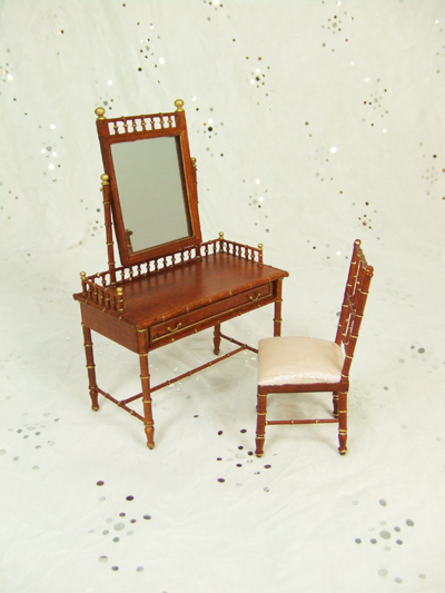 ** CA024-01+02 ** Walnut Dresser and Chair